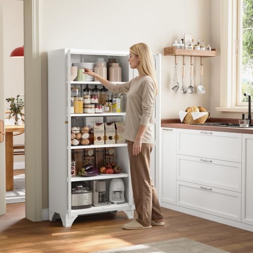 Yizosh Metal Storage Cabinet with 2 Doors and Adjustable Shelves - Image 3