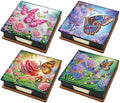 4pcs Flower Butterfly DIY Diamond Art Painting Sticky Notes Holder (640 Blank Notepads) Cube Note Box Mosaic Craft Set for Office Accessories Desk Office Workplace by Unknown