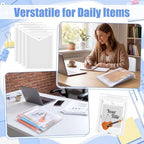 100 Pcs 7x9 Clear Plastic Envelopes, Snap Button Closure - Image 5