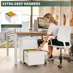 Small File Cabinet for Home Office,Metal Mobile Organizer Letters/Legal/A4 - Image 6
