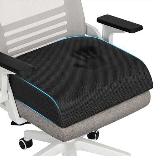 TranquilRelax 2XL Memory Foam Seat Cushion for Office Chair, Black by Unknown