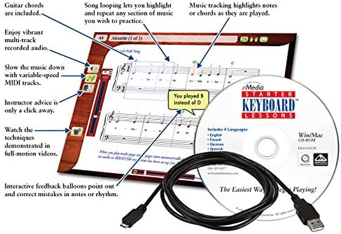 Casio CT-S200BK EPA 61-Key Premium Keyboard Package with Headphones, Stand, Power Supply, 6-Foot USB Cable and eMedia Instructional Software, Black - Image 6
