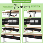 KEEGH Extra Large No Drill Under Desk Cable Management Tray 48 in, Black - Image 2