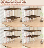 Mondazie 2-Tier Adjustable Desk Shelf Organization, White - Image 5