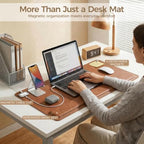 Magnetic Desk Mat System with Wrist Support 80×40cm, Premium Leather Desk Pad with Magnetic Accessories, Waterproof Non-Slip Desk Organizer for Office & Gaming - Image 3