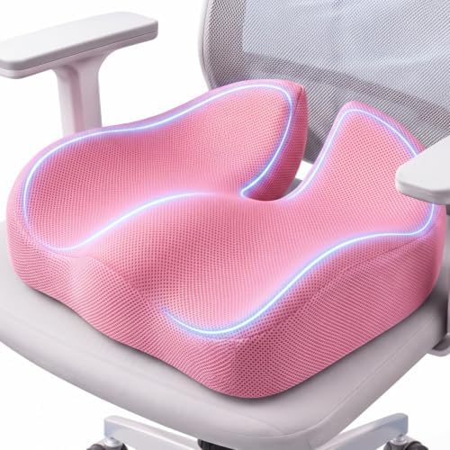 Seat Cushion, XL Large Memory Foam Cushion for /Office Chair/Car/Wheelchair by Unknown