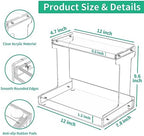 NPPLUS 2-Tier Clear Acrylic Bathroom Organizer Counter Storage Shelf - Image 3