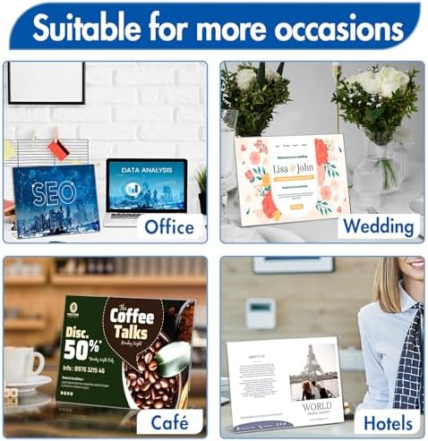 Aheroi Acrylic Sign Holder 8.5x11, Plastic Sign Holder Standing Bulk 30Pcs - Image 6
