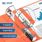 Premium Economy 3-Ring Binder, Spine Label, 3" Round Rings, 6 Pack - Image 2