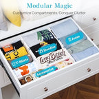 Vtopmart 4" High Drawer Dividers for Clothes, 11.3"-17" Expandable, 12 Pack - Image 3