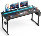 DurayLoly 63 Inch Gaming Desk with RGB LED Lights for Bedroom by Durayloly