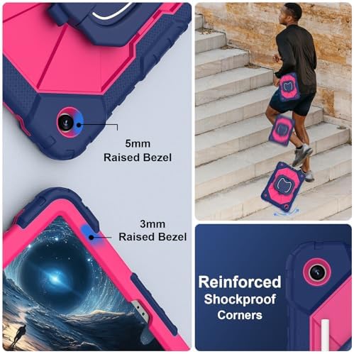 Scnioy for Galaxy Tab A11+ Plus / A9+ Case 11 Inch 2025/2023, Navy Pink - Image 3