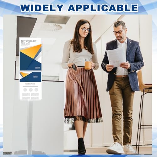Thyle Acrylic Advertising Brochure Sign Holder Stand Displays 8.5x11 Inch for Menu Flyer Paper Document Brochure Area Landscape Free Standing Literature Business Outdoor - Image 5