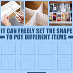 15 Pcs 5.12 Tall Drawer Divider Adjustable Drawer Organizer,White - Image 3