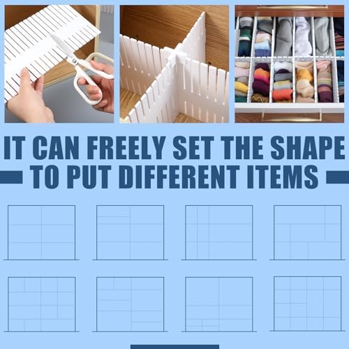 15 Pcs 5.12 Tall Drawer Divider Adjustable Drawer Organizer,White - Image 3