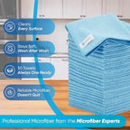 Microfiber Wholesale Bulk 16" x 16" All Purpose Towels Case Quantity (200 Count) | Large | No Fraying | High Density Microfiber | Zero Chemical Cleaner | Long-Lasting (Red) - Image 2