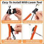 Oleitodh 100 ft 3/4 in OD Orange Split Wire Loom Tubing, with 50 Ties - Image 4