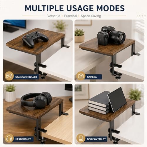 Clamp-On Desk Extender, 15 x 9.5 Inch Monitor Riser - Image 6