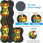 4Pcs Memory Foam Keyboard Wrist Rest Desk Mat Set, Flaming Frog Skull - Image 2