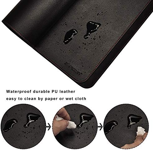 ZORESYN PU Leather Black Desk Pad 63.0"x15.8" - Image 4