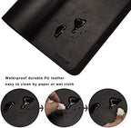 ZORESYN PU Leather Desk Pad, 55.1"x15.8", Black - Image 4