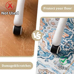 chakme Office Chair Mat for Hardwood Floor, 72"x48" Easy Glide Computer Desk Mat Protector for Rolling Chair Under Desk Rug Nonslip Backing, Machine Wash, (Boho) - Image 4