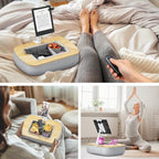 ERGONOV Tablet Pillow Stand with Snack Bowl,iPad Holder for Bed -Birch Gray - Image 4