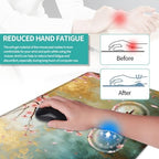 Keyboard Mouse Pad Set, Extended Gaming Mouse Pad+Ergonomics Keyboard Wrist Rest Support, Memory Foam, Easy Typing Pain Relief, 4Pcs XL Ultra Thick Desk Mat,Hummingbird Pink Flower - Image 5