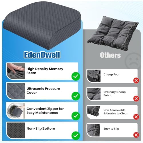 Seat Cushion, Office Chair Cushion, Chair Pad, Large, Gray, X-Large - Image 4