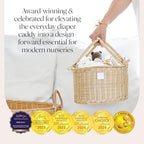 BEBE BASK Premium Baby Diaper Caddy Organizer Basket with Cotton Divider - Image 3