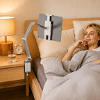 Houele Tablet Stand Holder for Desk iPad Stand Desk Mount, Silver - Image 6