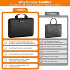 Tamfile Fireproof File Organizer with Lock,Hard Case Fireproof Document Box - Image 3