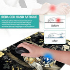 Keyboard Mouse Pad Set, Extended Gaming Mouse Pad+Ergonomics Keyboard Wrist Rest Support, Memory Foam, Easy Typing Pain Relief, 4Pcs XL Ultra Thick Desk Mat,Owl Flower - Image 5