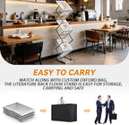 6 Pockets Aluminum Foldable Magazine Rack, Brochure Magazine Display Stand - Image 4