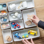 Three by Three Seattle Felt·Like·It! Felt Bins for Office, Crafts, Classroom, Living Room, Bedroom (Cream/Charcoal, 10) - Image 6
