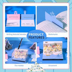 3D Calendar 2027,Time Piece Calendar 2027,Santorini Tear-Off Paper Sculpture Desk Calendars,3D Desk Calendar Memo Pad 2027,3D Memo Pad Creative Tear Away Weekly planner Carving Art Calendar Notepad,Gift,paper sculpture calendar (Santorini) - Image 4
