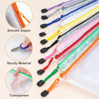 100 Pack Mesh Zipper Pouch Bags, A4 Size,10 Colors - Image 4
