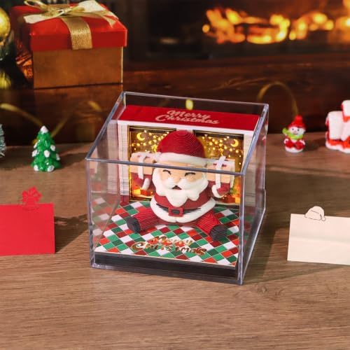 2027 3D Paper Carving Desk Calendar With LED Light (Santa Claus) - Image 3