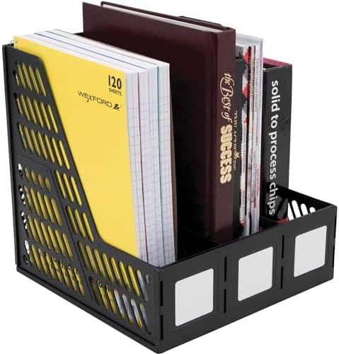 Advantus 3-Compartment Magazine and Literature File, Black (34091) - Image 2
