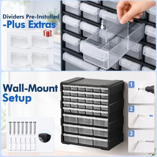 Drawer Organizer Craft Organizers and Storage with Dividers Labels Thicker - Image 5