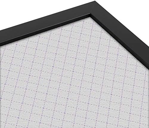 PinPix 28x20 inch Cork Bulletin Board. This Decorative Framed Pin Board Comes with Diamond Pattern in Light Grey Design and Satin Black. Ideal for Home, Office Decor or School (PinPix-524) - Image 4