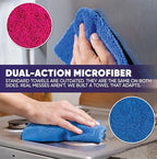 Microfiber Wholesale Pronto Cloths, Dual-Sided Microfiber Cleaning Towels, Soft Plush & Scrub Cloths for Dusting, Scrubbing, Kitchen, Windows & Car Detailing, Absorbent Bulk 300-Pack Multicolor - Image 3