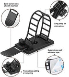 100Pcs Adhesive Cable Management Clips with 50Pcs Zip Ties, Adjustable Nylon Cable Strap Ties Wire Clips Clamps Organizer with Strong Adhesive Tape, Extra Screw & Hole - 3.55 Inch Black - Image 3