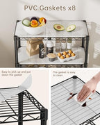 Golpart Shelves Storage Shelf Wire Closet Bathroom Organizers Metal Pantry - Image 4