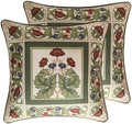 ISAENNE Elegant French Linen Throw Pillow Cover,Set of 2,18"x18"-Estonia C by Isaennehomedecoration