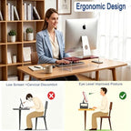 Acrylic Monitor Stand Riser L14" x H5" | Multi-Purpose Desk Organizer for Monitor & Laptop, Compatible with PC, Apple Studio Display and Printer, Ideal for Home Workspaces & Office Desks (Burgundy) - Image 5