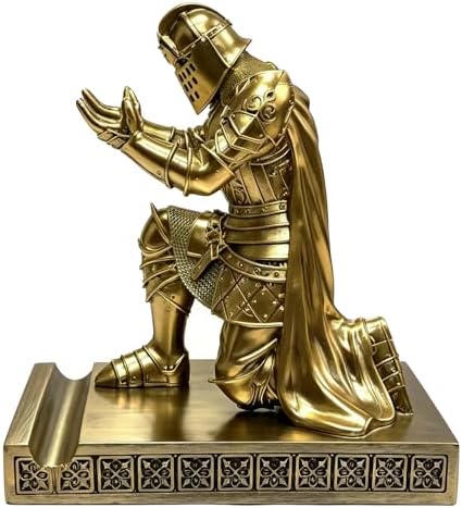 Knight Pen Holder Desk Organizer Office Decor Letter Opener for Desk Bronze - Image 3
