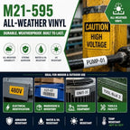 1 Roll Compatible with Brady M21-750-595-WT Label, Black/White, 0.75x21 - Image 4