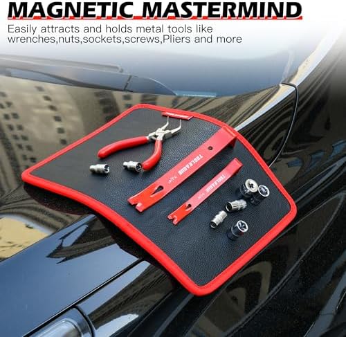 TOOLEAGUE 3Pcs Magnetic Tool Mat with 25Lb Telescoping Magnetic Pickup Pen - Image 6
