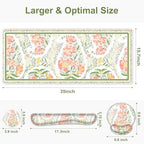 Desk Mat, 4in1 Large Mouse Pad with Wrist Rest, Cute Desk Matt for Desktop, Deskpad Mat, Anti-Slip XXL Computer Ergonomic Mousepad with Wrist Support for Keyboard and Mouse I Elegant Daisy Florals - Image 3